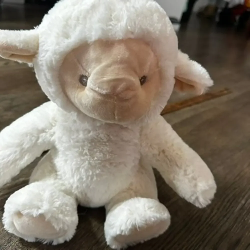 SILVER ONE Cream White Lamb Plush 12" Soft Cuddly Squishy - Picture 9 of 11